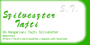 szilveszter tajti business card